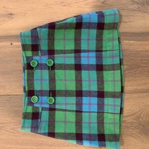 Gap Holiday Green Plaid Skirt